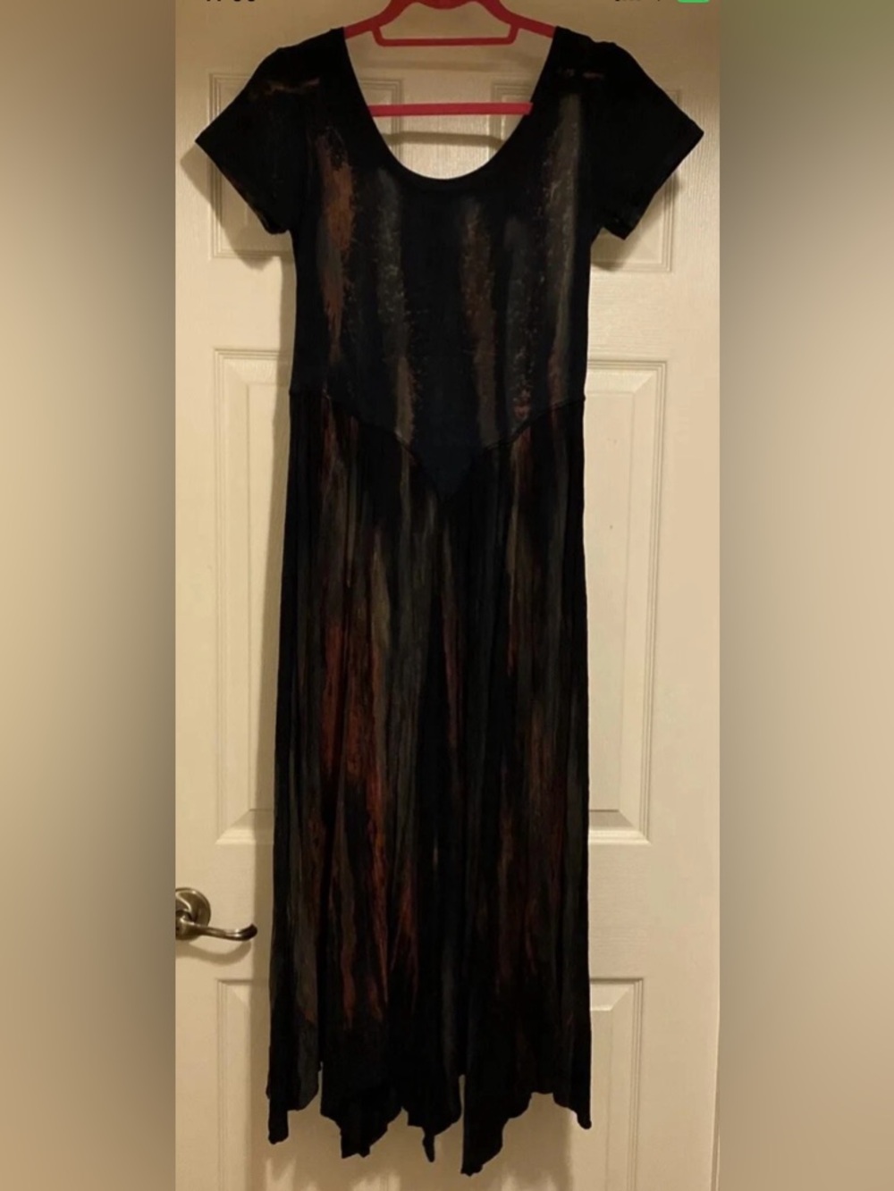Georgia Goth Festival Boho Cut Out V Waist Renaissance Tie Dye Dress